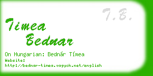 timea bednar business card